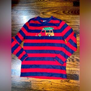 Hanna Andersson Cotton Striped Appliqué Tee 140/10